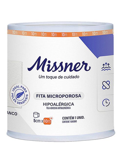 Fita Microporosa Missner - Branco - 5cm x 10m