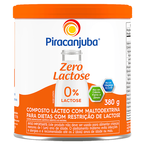 Composto Lácteo Zero Lactose Piracanjuba 380g
