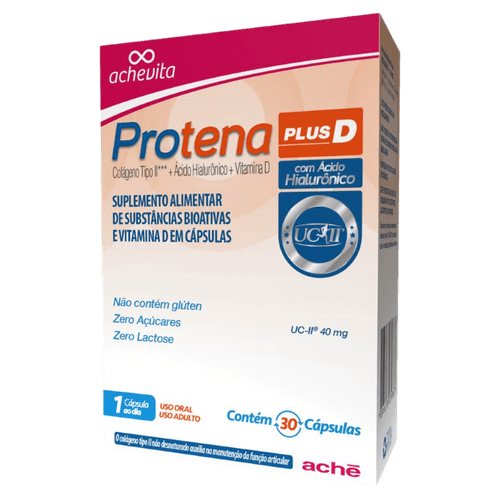 Protena Plus D Colágeno Tipo II + Ácido Hialuronico +  Vitamina D - 30 Cápsulas