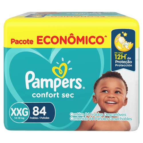 Fralda Descartável Pampers Confort Sec XXG 84 Unidades