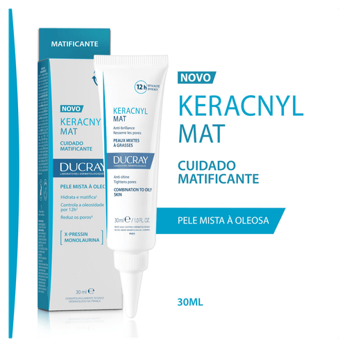 Hidratante Cuidado Matificante Ducray Keracnyl Mat - 30ml