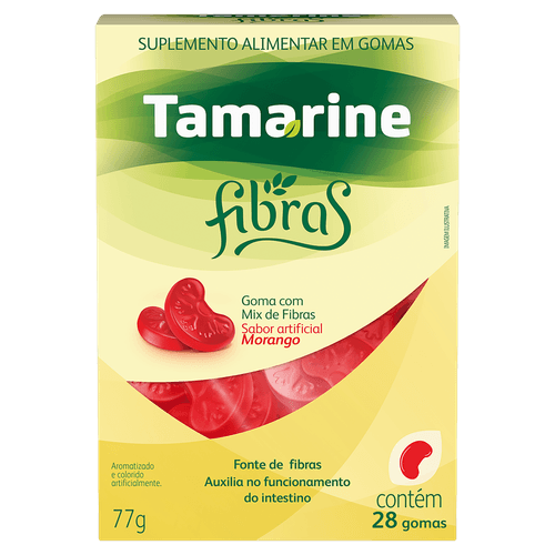 Suplemento Tamarine Fibras Hypera 28 Gomas Sabor Morango
