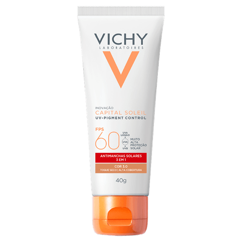 Protetor Solar Facial Pigment Control Vichy FPS 60 Gel Creme 40g