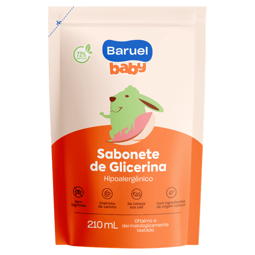 Sabonete Líquido Baruel Baby da Cabeça aos Pés Sachê - 210ml