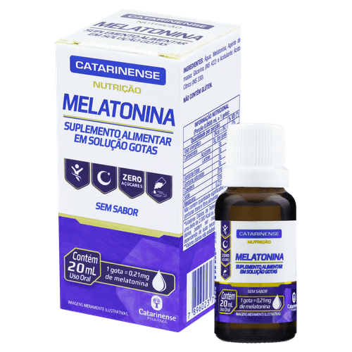 Suplemento Melatonina Catarinense 0,21mg Gotas 20ml