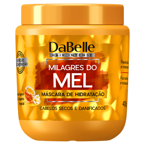 Máscara Capilar de Hidratação DaBelle Hair Milagres do Mel - 400g