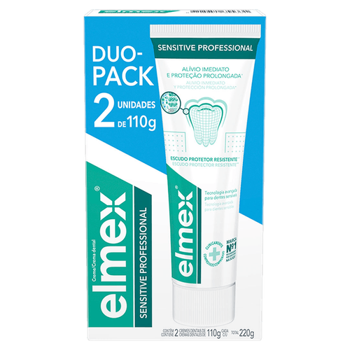 Creme Dental  Elmex Sensitive Professional Duo Pack 2 unidades - 110g cada