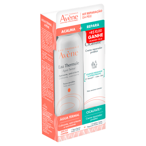 Kit Cuidados com a Pele Avène Cleanance Água Termal 150ml + Creme Reparador Cicalfate 20ml