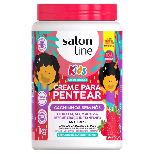 Creme para Pentear Kids Cachinhos Sem Nós Salon Line 1kg