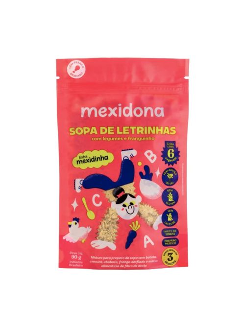 Sopa de Letrinhas Legumes e Franguinho Mexidona 90g