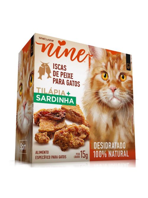 Mini Snack Nine Cat Tilápia Sardinha Spin Pet 15g