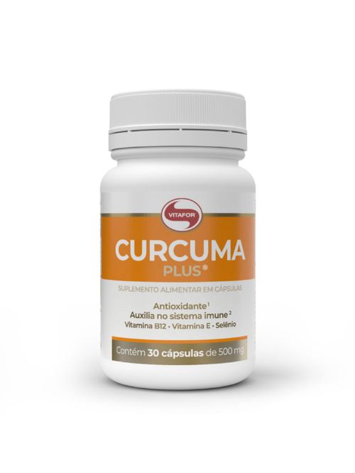 Curcuma Plus 500mg 30 Cápsulas Softgel - Vitafor