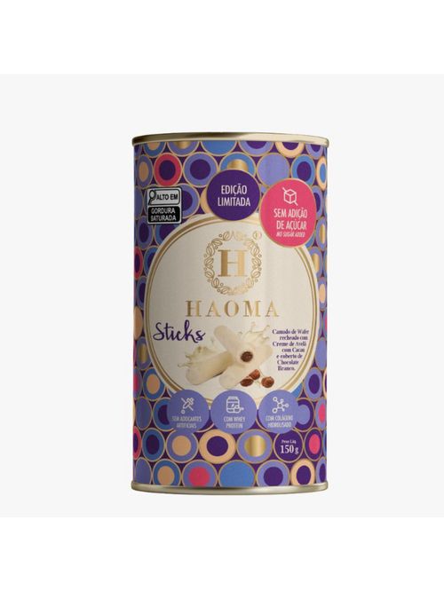 Sticks Wafer Choco Branco Haoma 150g