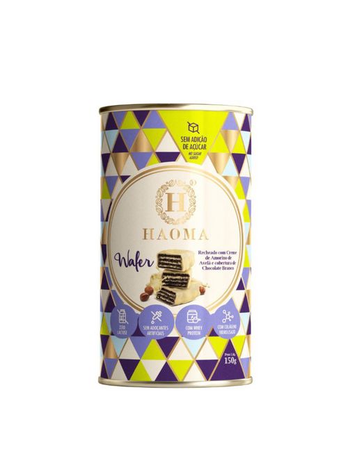 Wafer Recheado Creme de Amorino Branco Haoma 150g