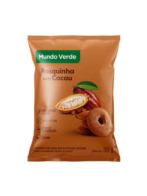 Rosquinha com Cacau sem Glúten Mundo Verde 30g