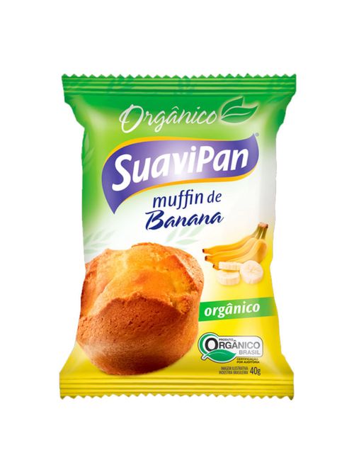 Muffin Orgânico Banana 40g - Suavipan
