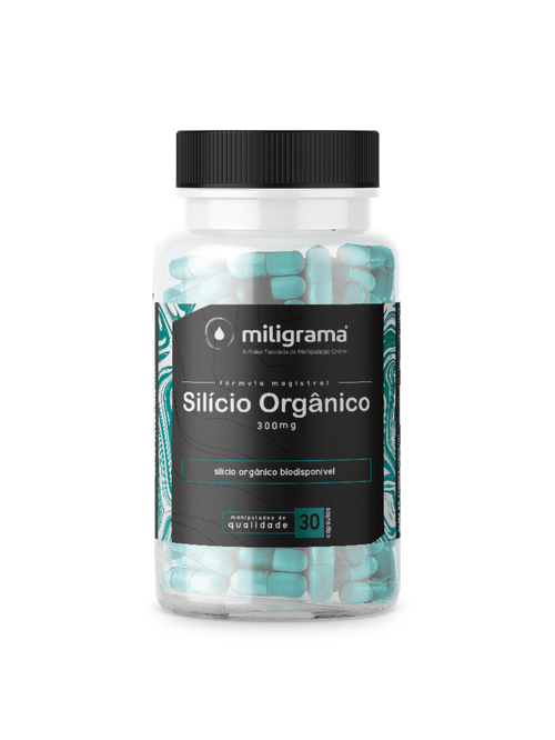 Silicio Orgânico 300mg 30 Cápsulas com Selo de Originalidade