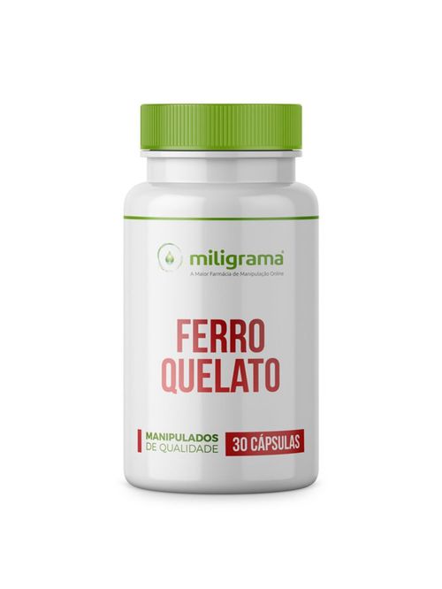 Ferro Quelato 50mg 30 Cápsulas Vegetais de Tapioca