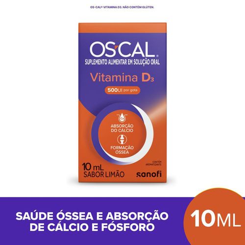 Suplemento Vitamina D3 Oscal Sanofi 500UI Gotas 10ml