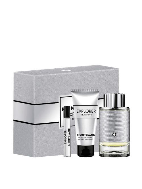 Kit Montblanc Explorer Platinum Masculino - Eau de Parfum 100ml + 7,5ml + Shower Gel 100ml