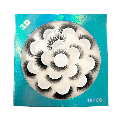 Kit Miss Frandy Cílios Postiços com 10 Pares