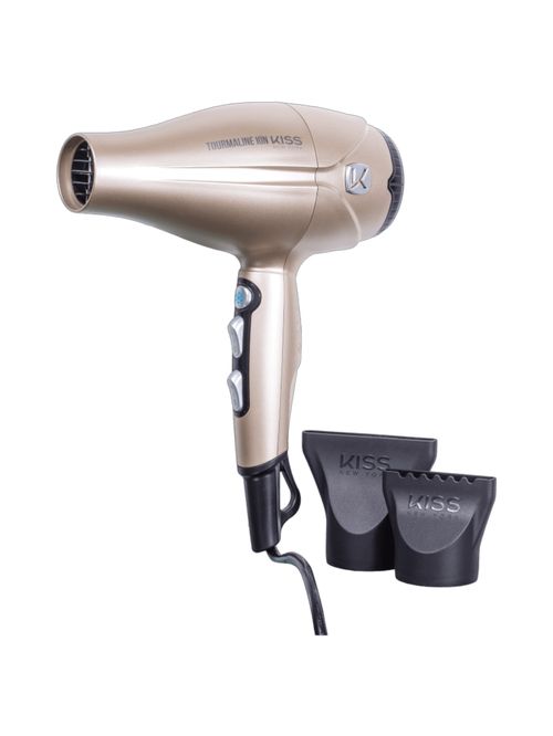 Kiss New York Tourmaline Ion Dourado - Secador de Cabelo 220V