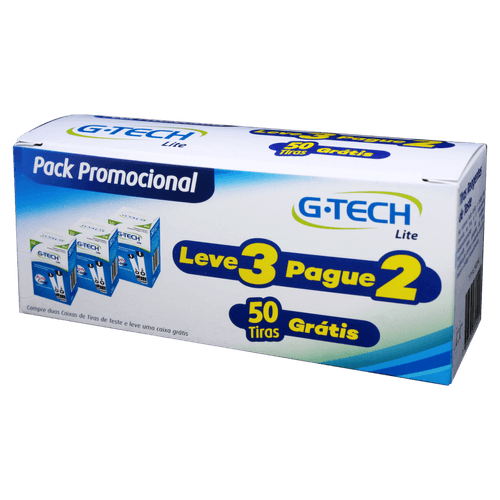 G-TECH Tiras Reagentes de Glicose GDH-FAD 150 un (3x50) compatíveis com G-Tech Lite LV3PG4