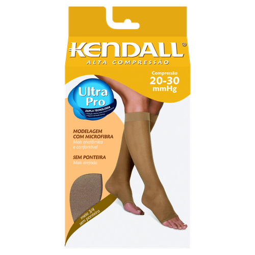 Kendall Meia de Compressão 3/4 20-30 mmHg Sem Ponteira Mel M UltraPro