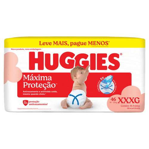 FRA HUGGIES MAX PROT XXXG 46UN