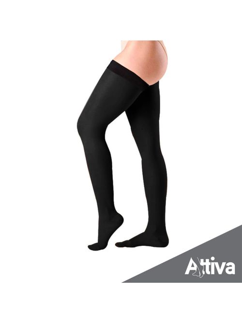 Meia Coxa 7/8 Attiva Media Compressao 18-21 Fem Fechada Preta Tamanho M Cor PRETA M