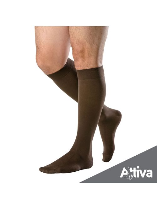 Meia ¾ Panturrilha Attiva Media Compressao 18-21 Mas Fechada Marrom Tamanho M Cor MARROM M