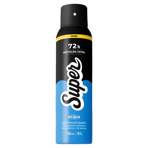 Desodorante Antitranspirante Masculino Aerossol Super Men Acqua 150ml