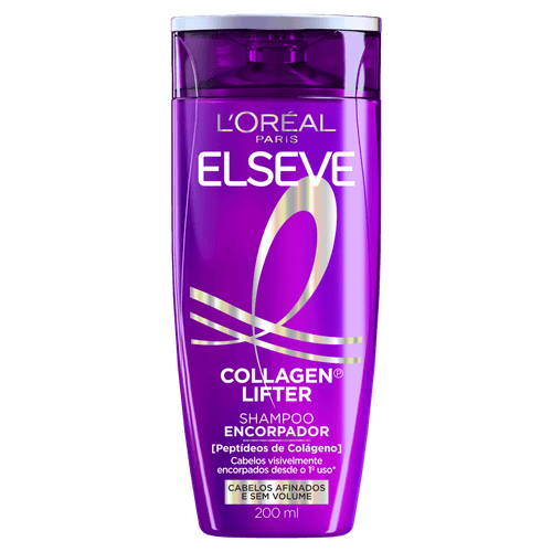 Shampoo Encorpador Collagen Lifter Peptídeos de Colágeno 200ml Elseve