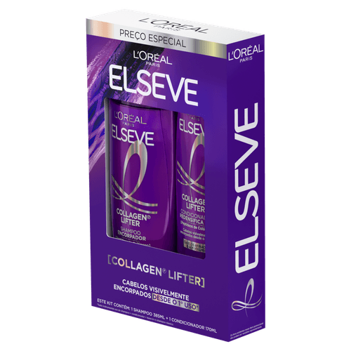 Kit Shampoo 385ml + Condicionador 170ml Elseve Collagen Lifter