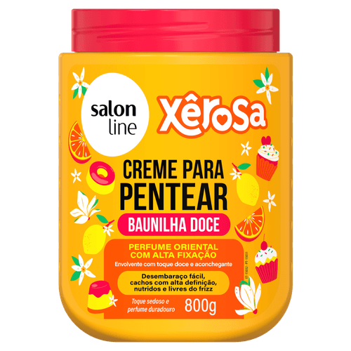 Creme para Pentear Xerosa Baunilha Doce 800g Salon Line