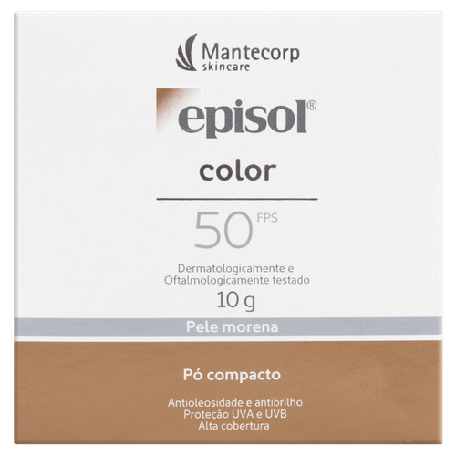 Pó Compacto Episol Color FPS50 - Pele Morena
