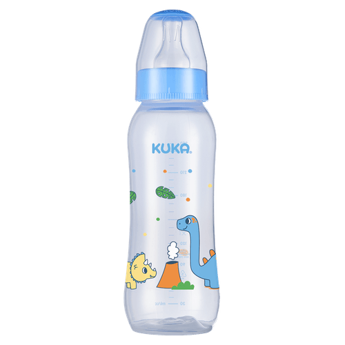 Mamadeira Infantil Natural Color Bicouniversal 250ml Bico Silicone Livre BPA Kuka Higiênica