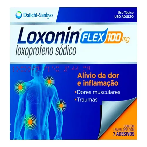 Loxonin Flex 100 mg Daiichi Sankyo - 7 Adesivos Transdérmicos