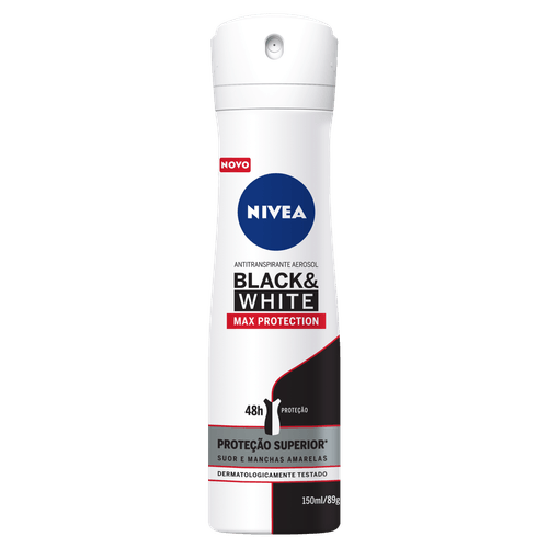 Desodorante Antitranspirante Aerossol Feminino Black & White Máxima Proteção 150ml Nivea