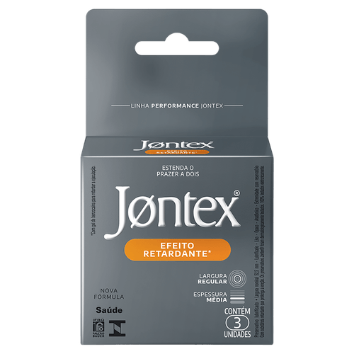 Preservativo Masculino Marathon 3 Unidades Lubrificado Jontex