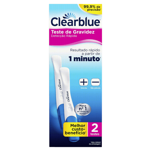 Teste de Gravidez Clearblue Plus -2 unidades