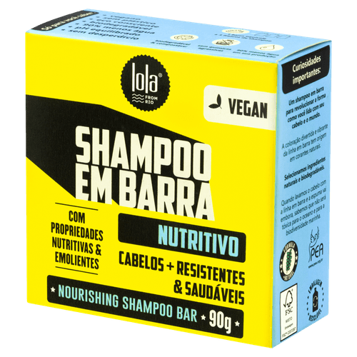 Shampoo em Barra Nutritivo Vegano 90g Lola