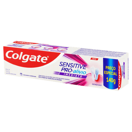 Creme Dental Colgate Sensitive Pro-Alívio Imediato Gengivas Caixa 140g