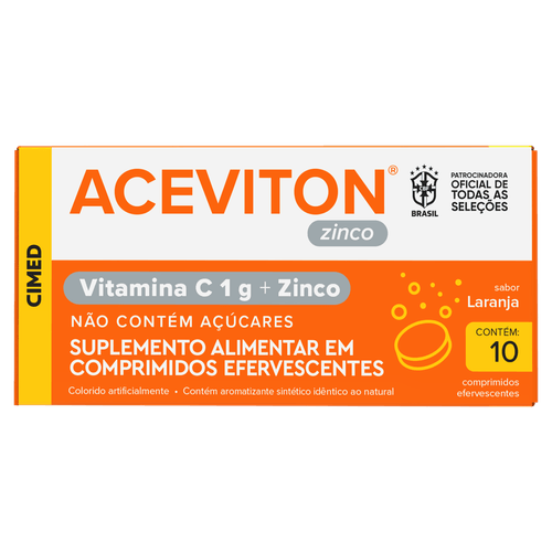 Aceviton Zinco 1g 10 Comprimidos Efervecente