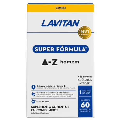 Lavitan Super Fórmula A-Z Homem - 60 comprimidos