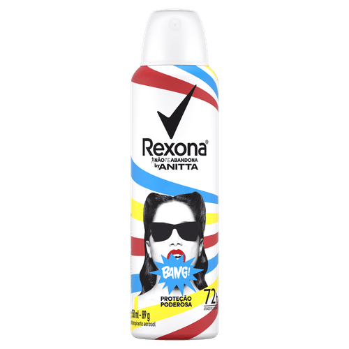 Desodorante Antitranspirante Aerosol Anitta Bang 90g 0% Álcool Rexona