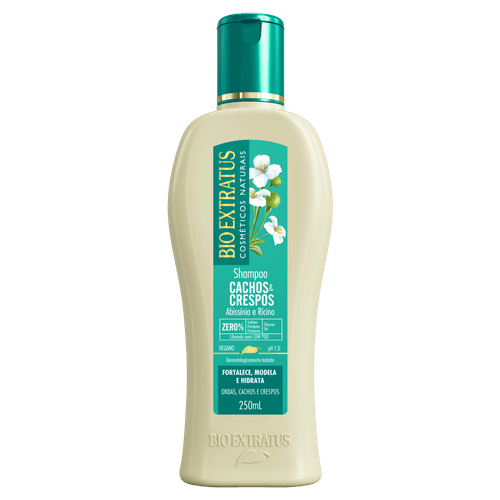 Shampoo Cachos e Crespos 250ml Bio Extratus Low Poo Sem Sulfatos
