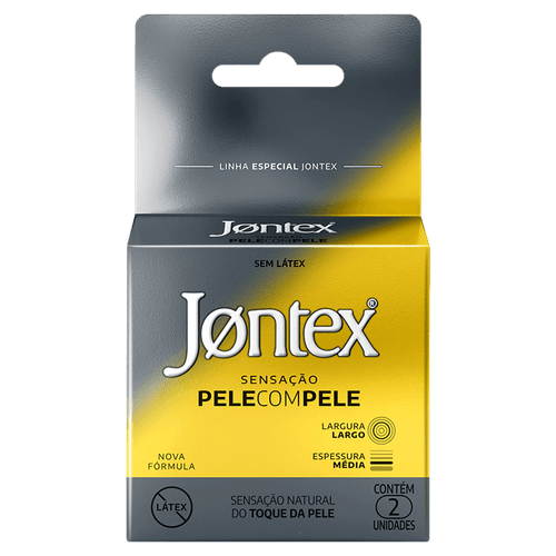 Preservativo Masculino Jontex Pele com Pele Sensitive 2 Un Poliisopreno Aroma Suave