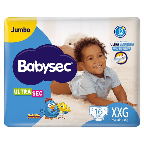 Fralda Babysec Ultra Jumbo 16 unidades XXG