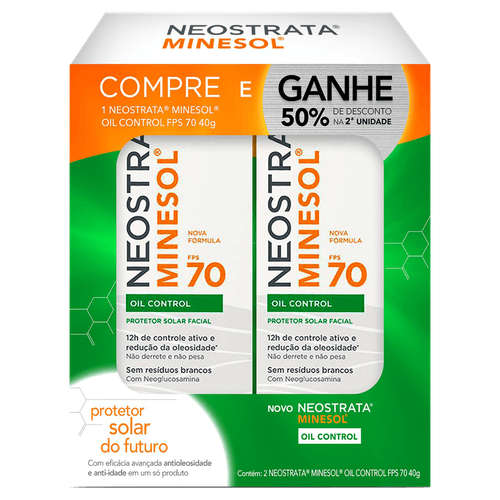 Kit 2 Neostrata Minesol Oil Control FPS70 40g - Com 50% de Desconto na 2ª Unidade